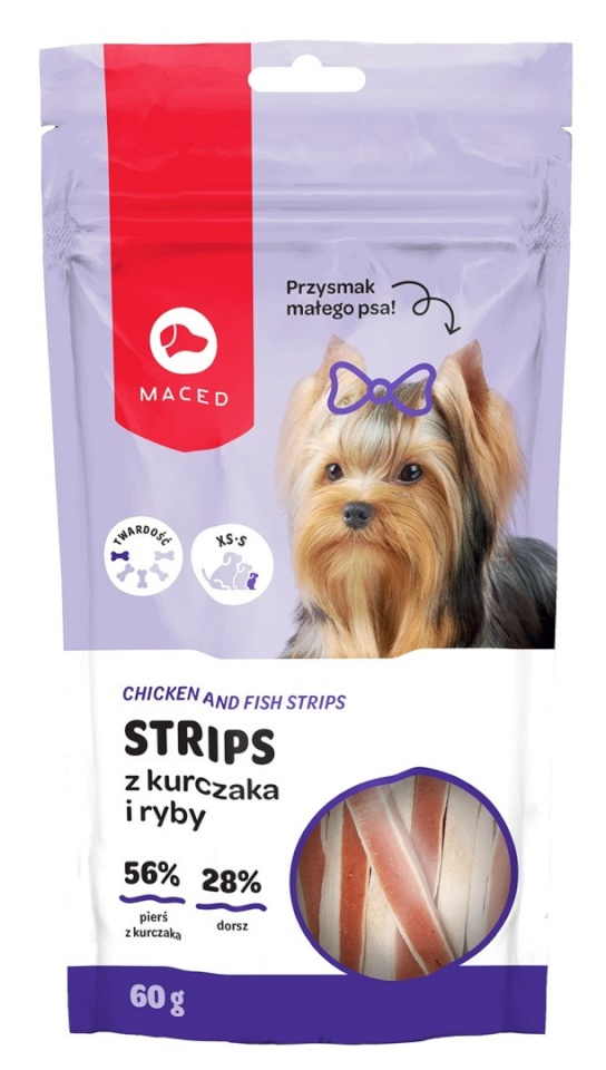 Maced maius koerale Chicken and Fish Strips, 60g