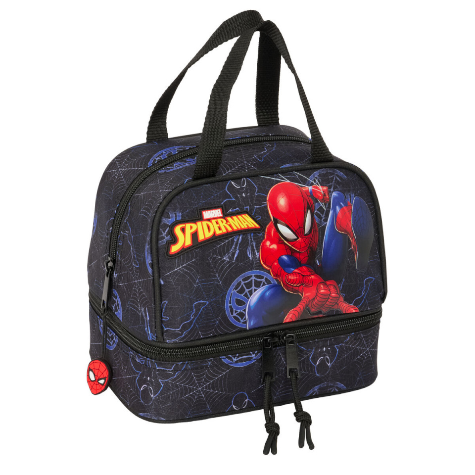 Spider-man Lõunasöögikarp Attack must 20x20x15cm