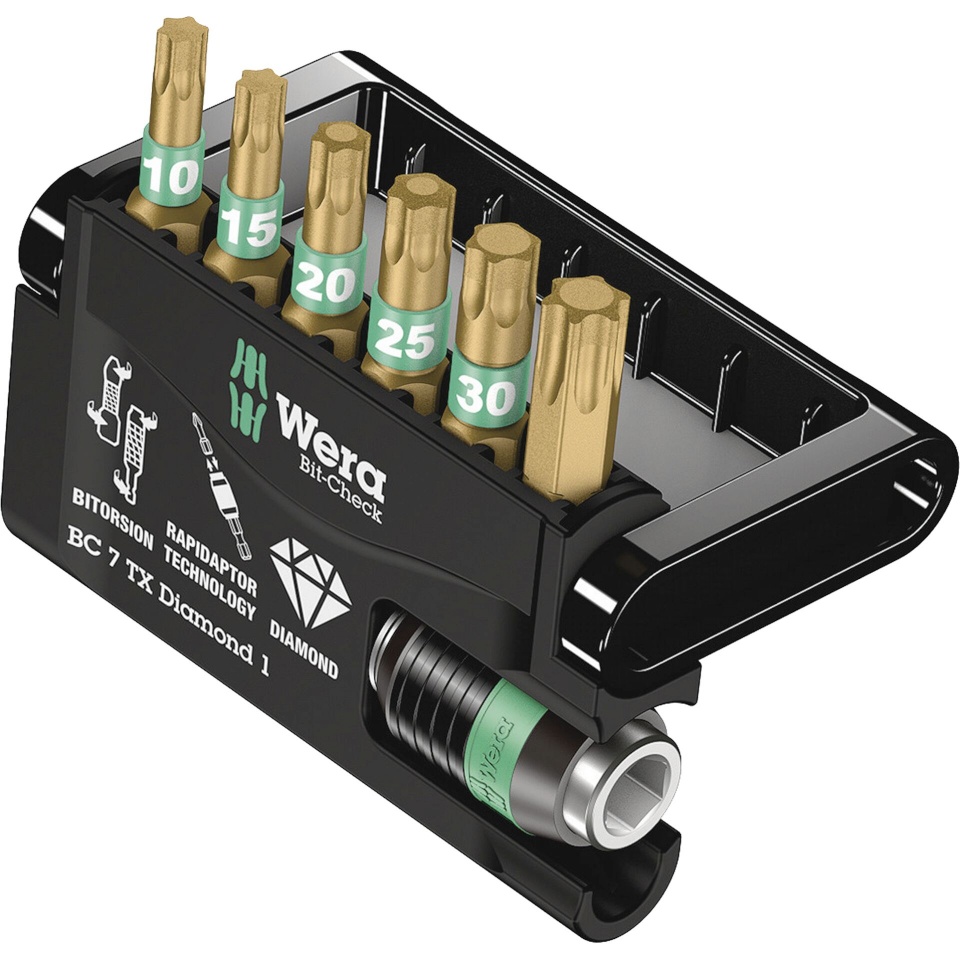 Wera kruvikeerajate komplekt Bit-Check 7 TX Diamond 1