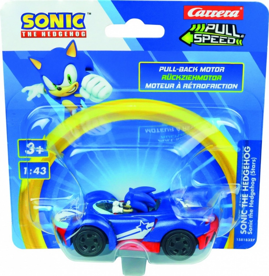 Carrera 15818327 Pojazd Pull & Speed (pull-back) Sonic - Team Sonic Racing Stars