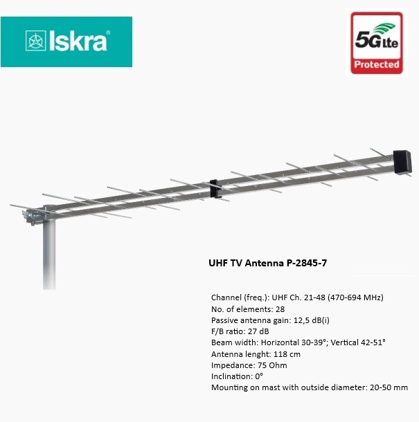 Iskra TV antenn ISKRA P-2845-7 Basic