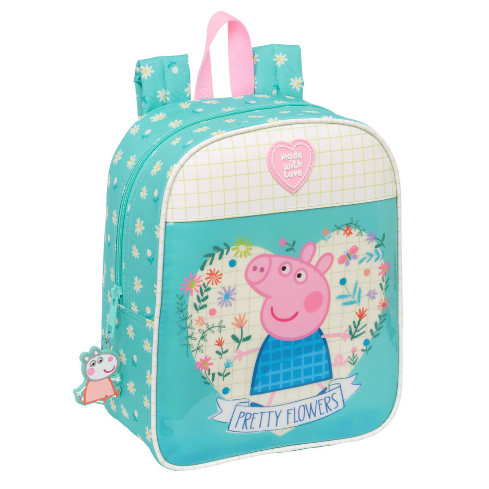 Peppa Pig laste seljakott Pretty flowers kollane Mündiroheline 22x27x10cm