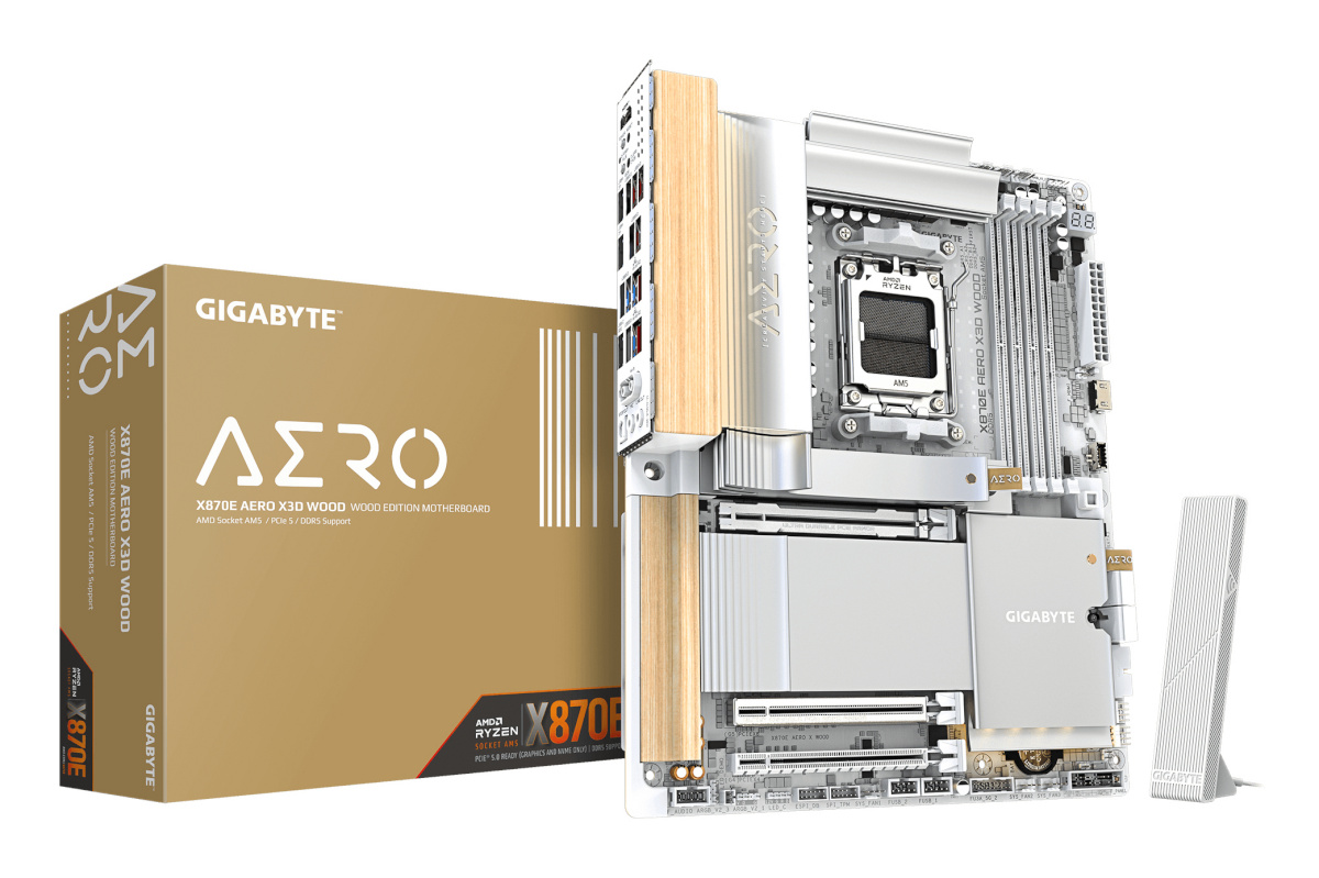 Gigabyte emaplaat X870E AERO X WOOD (X870E,AM5,ATX,DDR5)