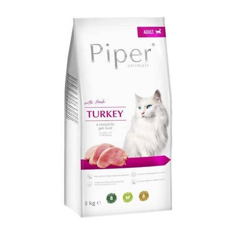 Dolina Noteci kuivtoit kassile Piper Animals with Turkey, 3kg