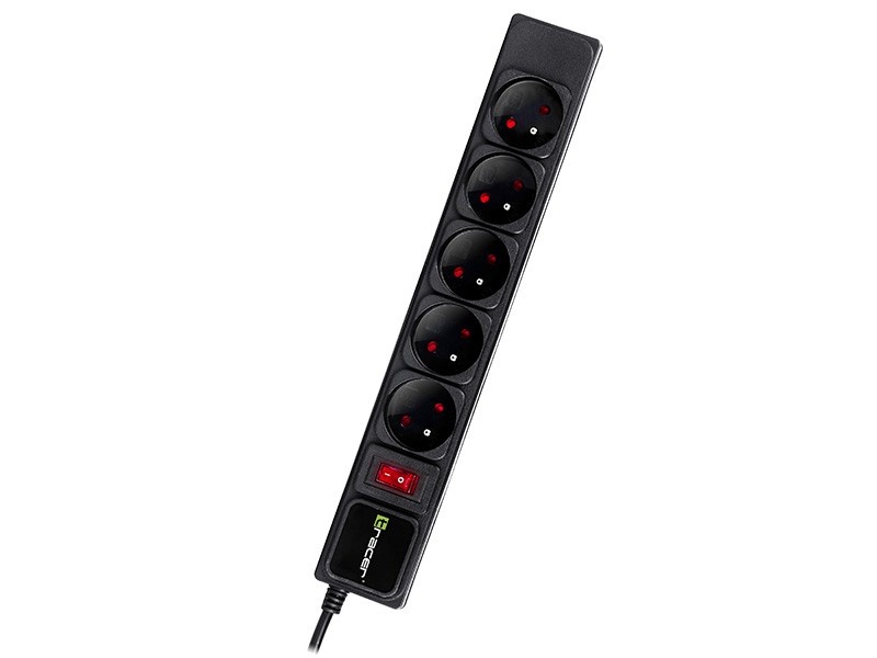 Tracer pikendusjuhe Power strip PowerGear 3,0m must 5 sockets