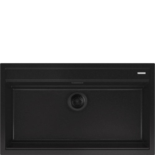 SMEG valamu VSGX860MN, Universal, 86cm, pealt paigaldatav, käsitsi, graniit, must