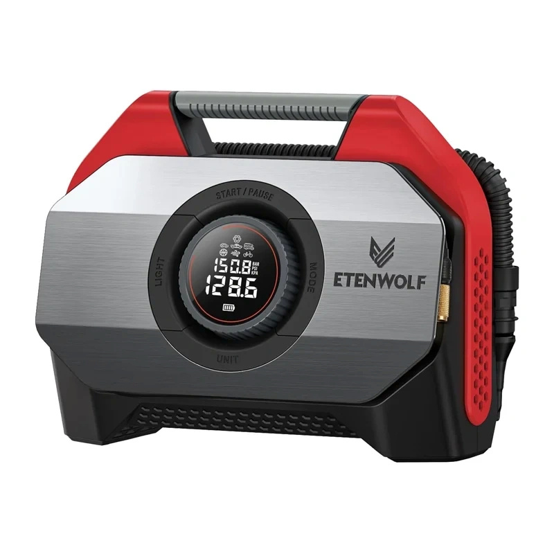 Etenwolf S6 Car Air Compressor, 11.03 bar, 19,200 mAh (punane)
