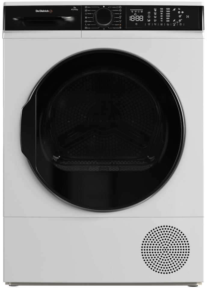 De Dietrich pesukuivati DDF394HWE Heat Pump Tumble Dryer 9kg, A+++, valge