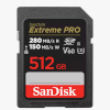 SanDisk 512GB SDXC Extreme PRO 150MB/s V60 UHS-II Class10 R280-/W Speicherkarte