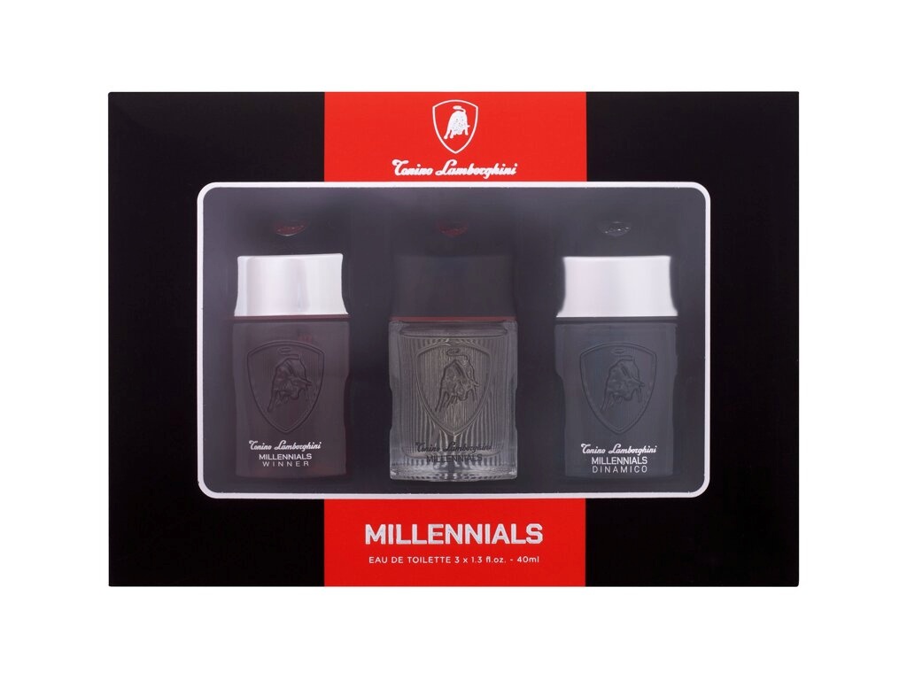 Lamborghini komplekt EDT Millennials 40ml + EDT Millennials Winner 40ml + EDT Millennials Dinamico 40ml, meestele