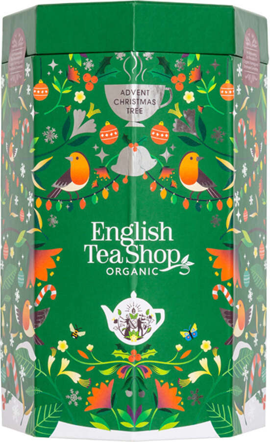 English Tea Shop tee advendikalender Advent Calendar Organic Christmas Tree Calendar, 25tk