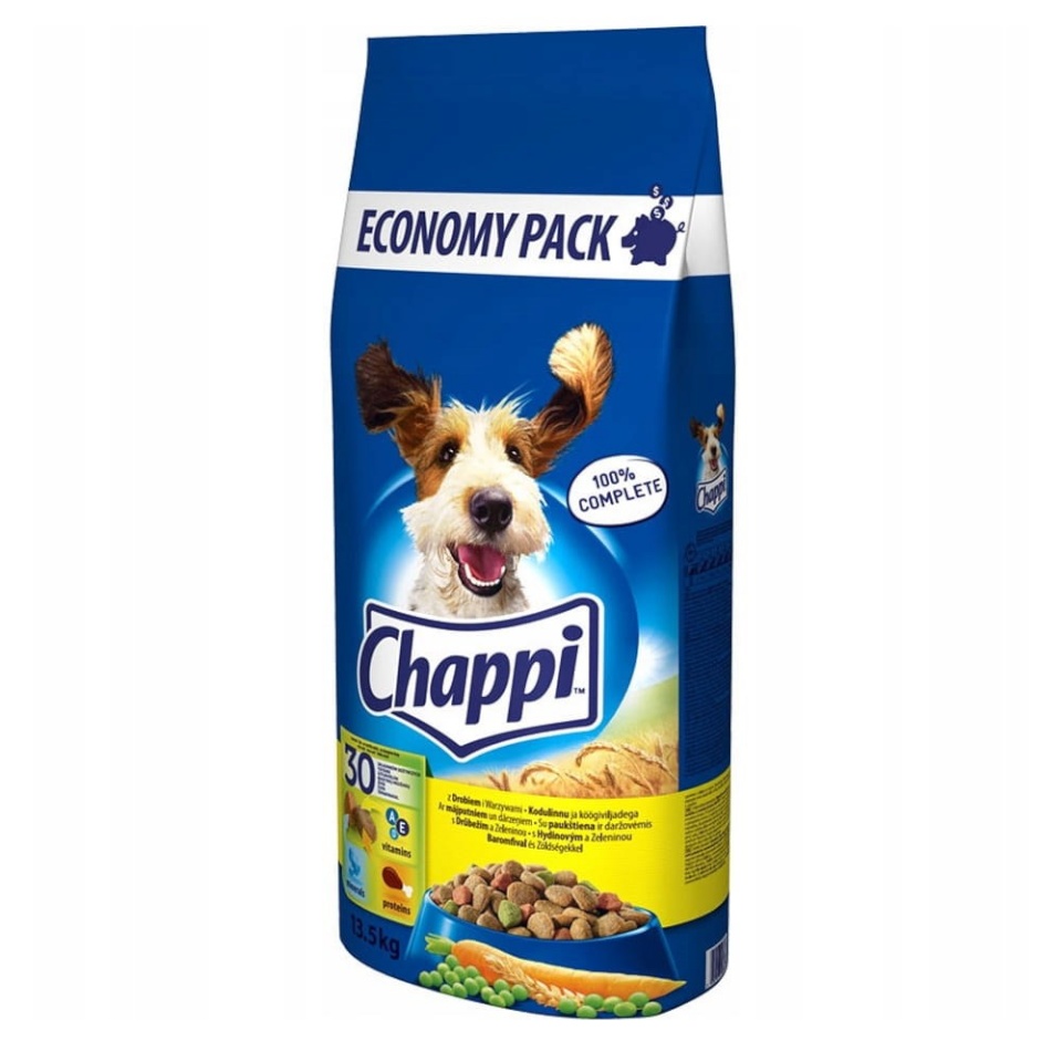 Chappi kuivtoit koerale Poultry and Vegetables, 13,5kg