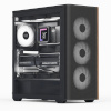 Aerocool korpus D501A-G-WT-v2 (valge/holz)