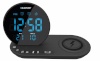 Blaupunkt kellraadio FM PLL Clock radio/Alarm/USB/CR85BK CHARGE/Wireless charging/Indoor/outdoor temperature/must