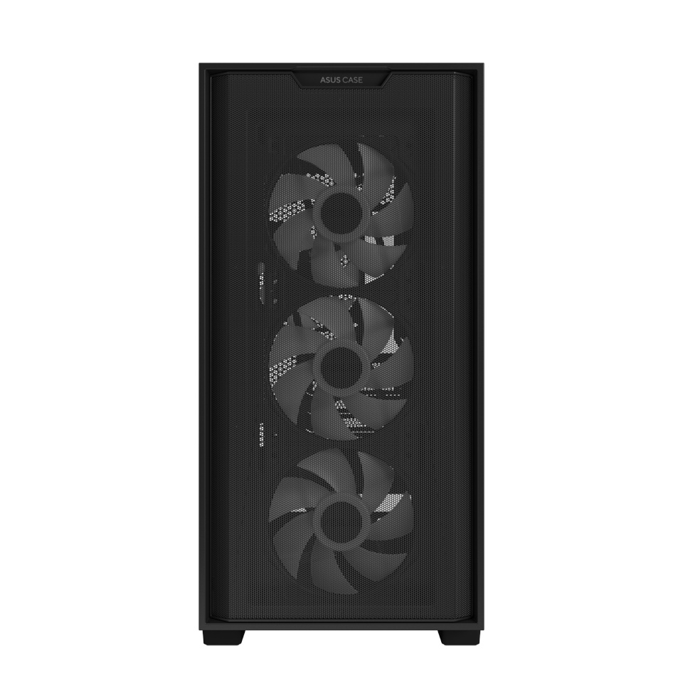 Asus korpus A21 PLUS TG ARGB (must, Tempered Glass)