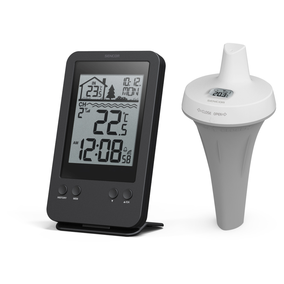 Sencor ilmajaam basseinivee anduriga SWS6900 Weather Station with Pool Sensor, must
