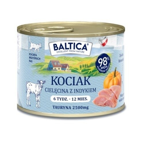 Baltica kassitoit Smaki Regionów Kitten Veal with Turkey, 185g