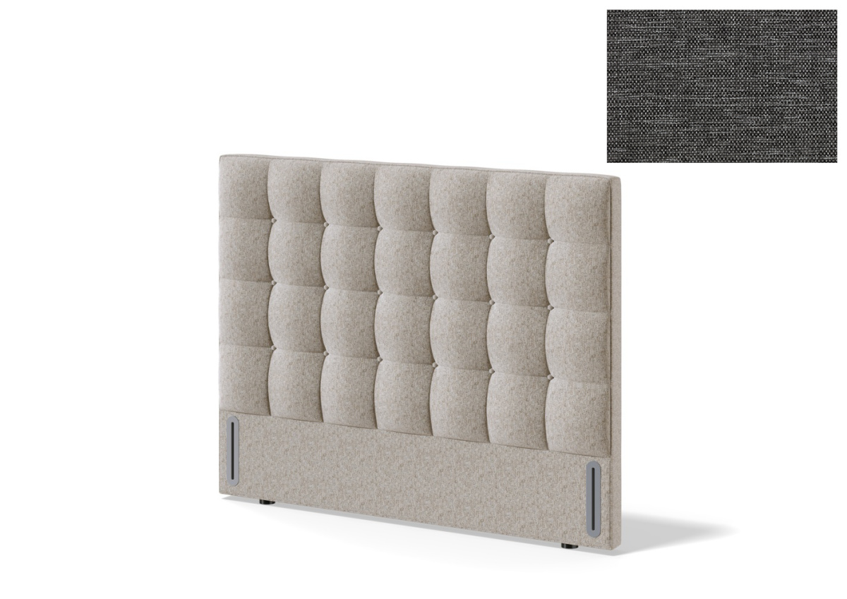 Sleepwell voodiots RED/BLACK BLOCKELIS, 181x14x126.5cm, MANGO tumehall