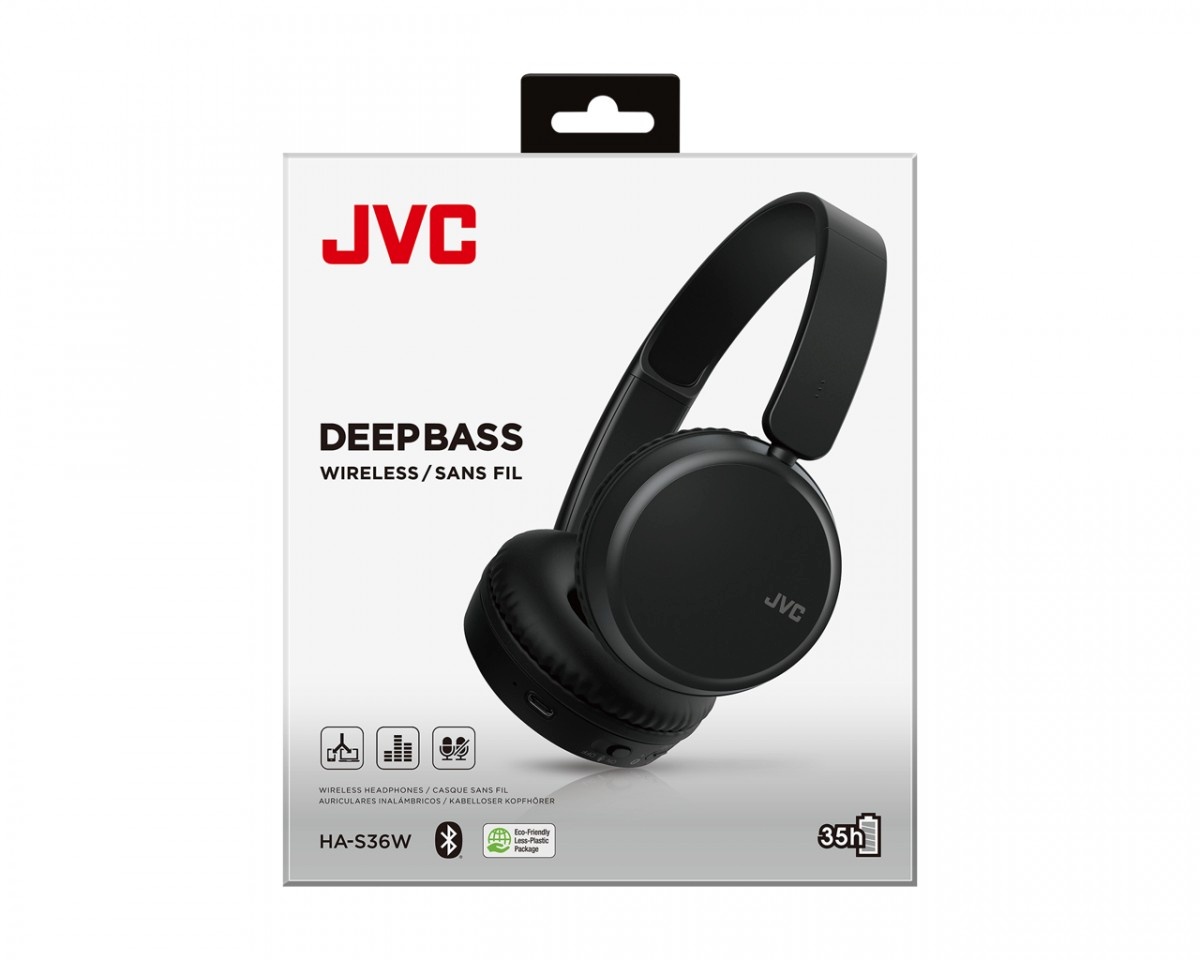 JVC kõrvaklapid Headphone HA-S36 WBU must