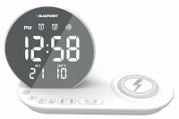 Blaupunkt kellraadio FM PLL Clock radio/Alarm/USB/CR85WH Charge/Wireless charging/Indoor/outdoor temperature/valge/CR85WH CHARGE