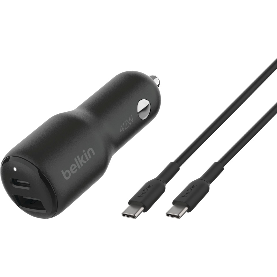Belkin laadija BOOST Charge 42W Dual Car Charger PD/PPS Tech. CCB005btBK