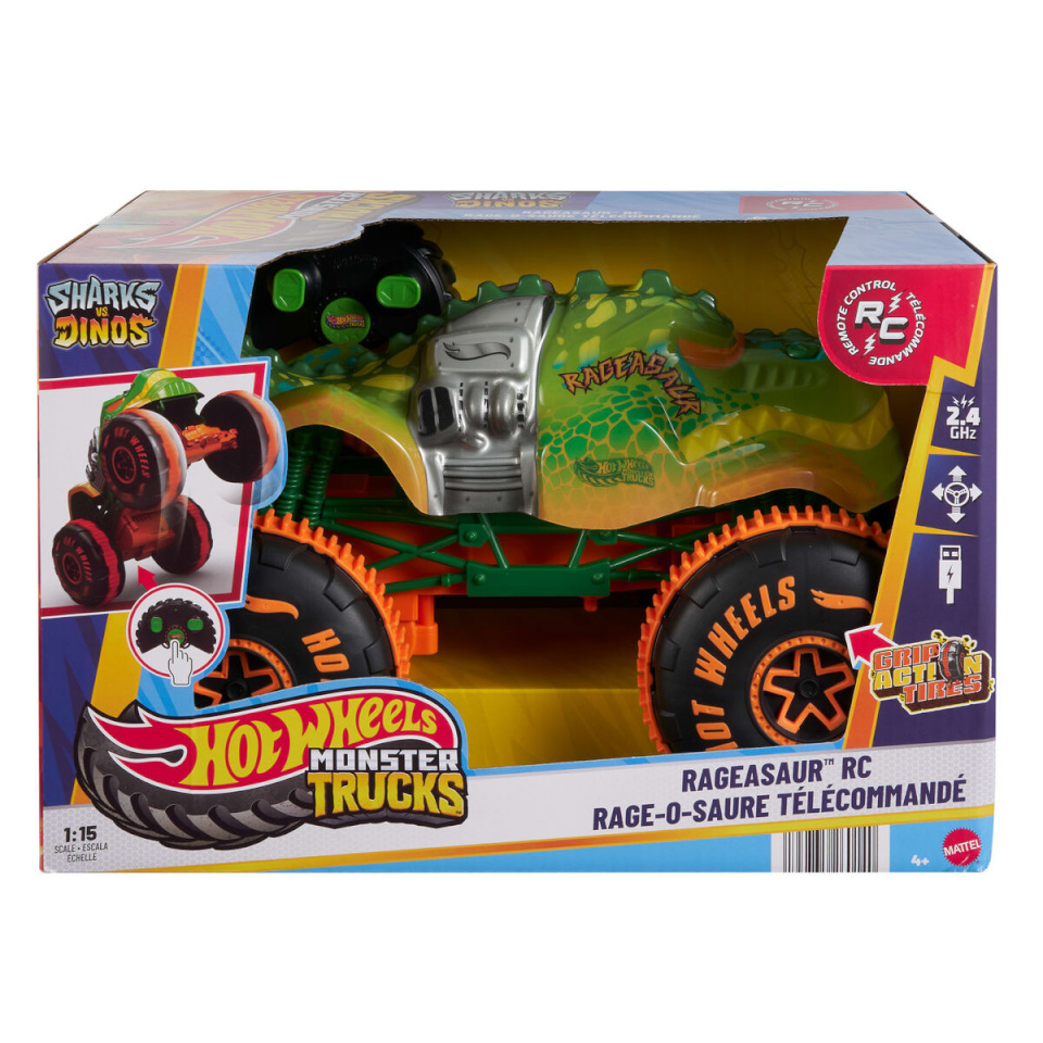 Hot Wheels kaugjuhitav auto Monster Trucks Samsh O Saurus 1:15