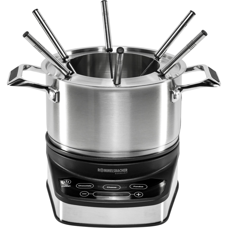 Rommelsbacher fondüü F 1200 Fondue with Cooking Plate, hõbedane