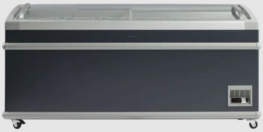 Scandomestic klaaskaanega sügavkülmik SIF700C Freezer with Glass Lid, tumehall