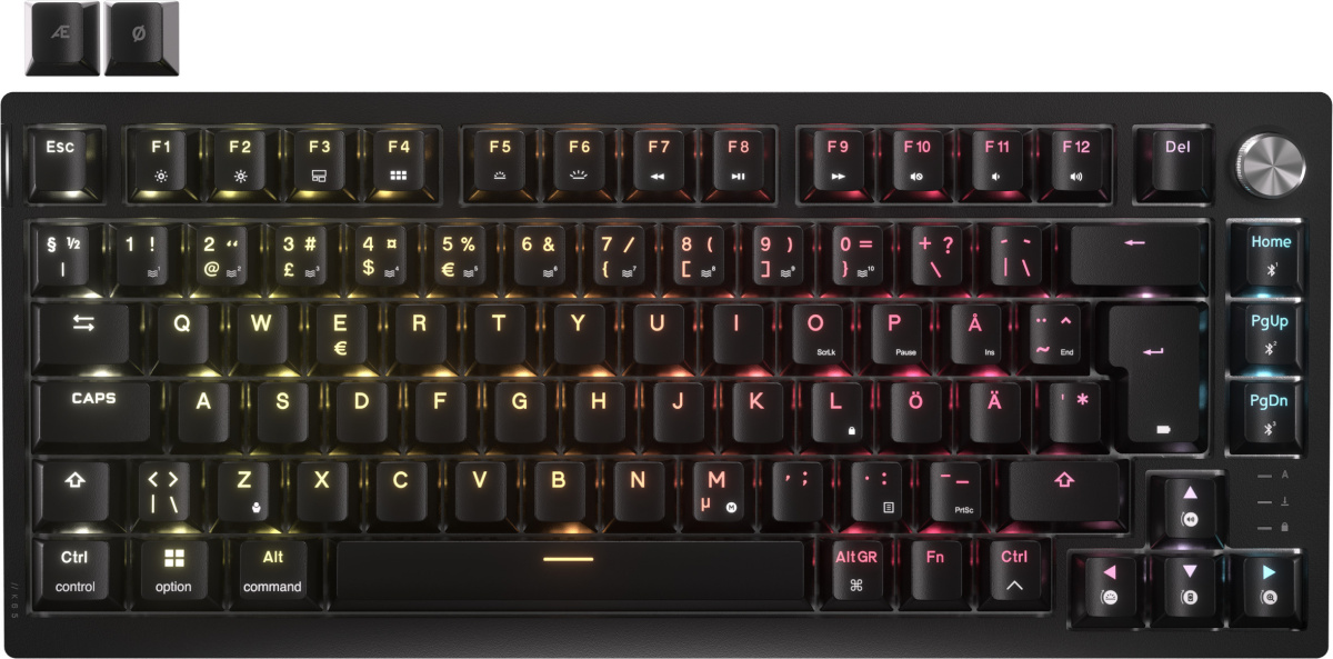 Corsairi klaviatuur K65 PLUS WIRELESS, MLX Red Tactile lülitid, must