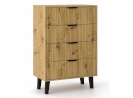 Top E Shop kummut SCANDI 4S SLIM OAK ARTISAN CHEST OF DRAWERS