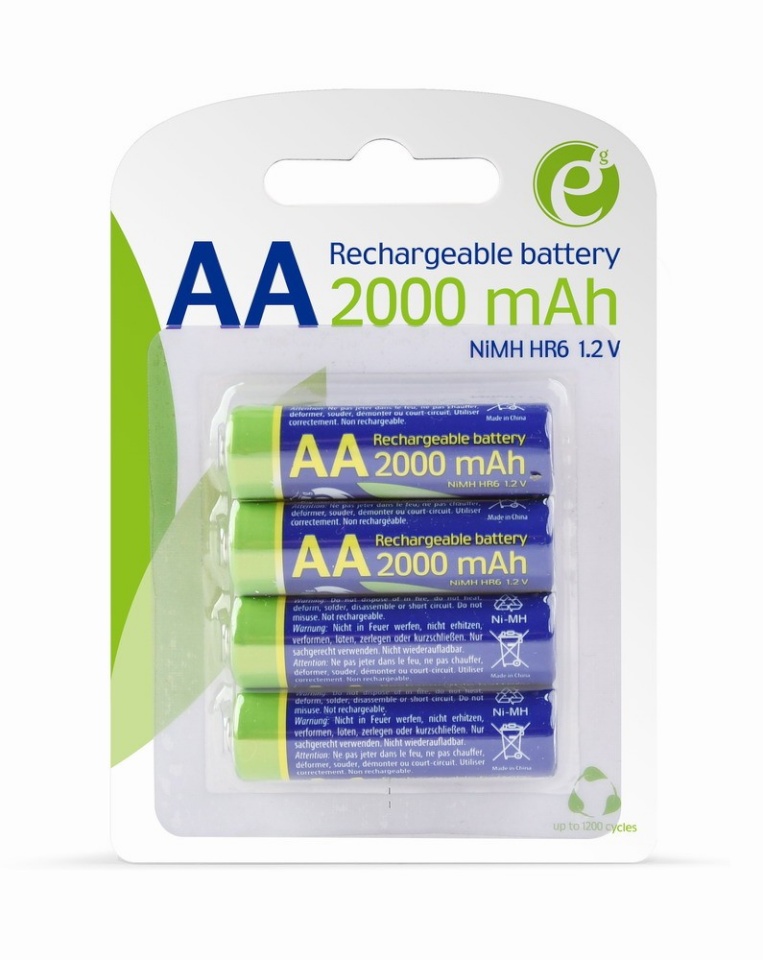 Gembird patarei AA (4tk) 2000mAh