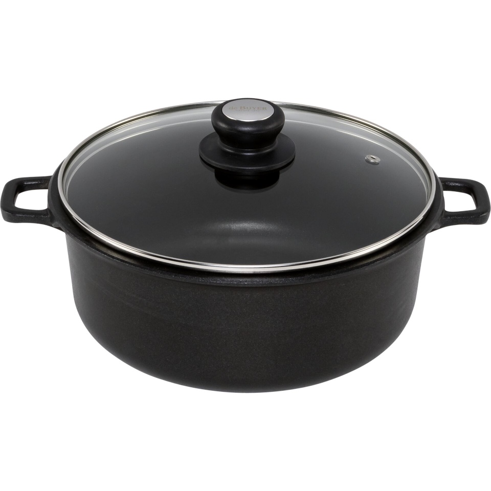 De Buyer pott Choc Extreme Saucepot with Glass Lid 28cm induction