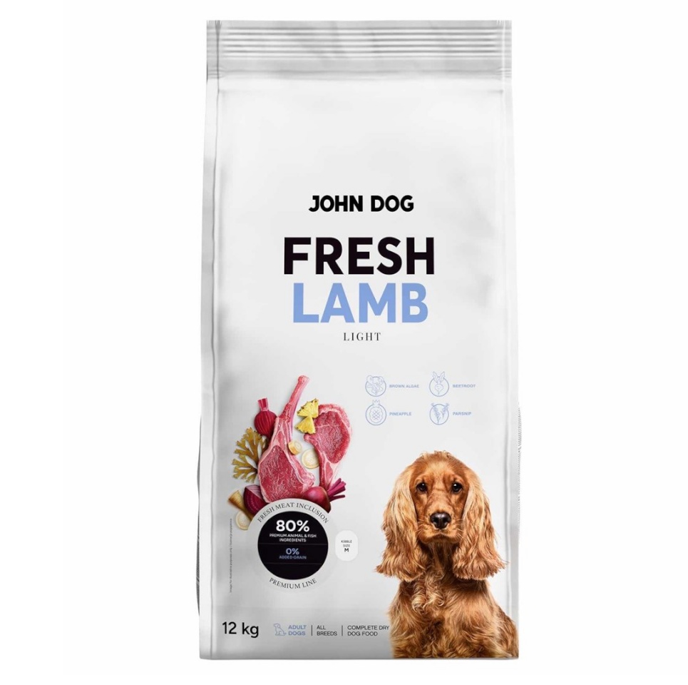 John Dog kuivtoit koerale Fresh Lamb, 12kg