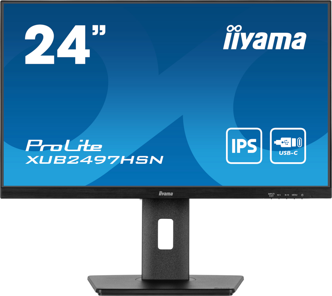 iiyama monitor 60,5cm (23.8") XUB2497HSN-B2 16:9 HDMI+DP+USB-C Lift