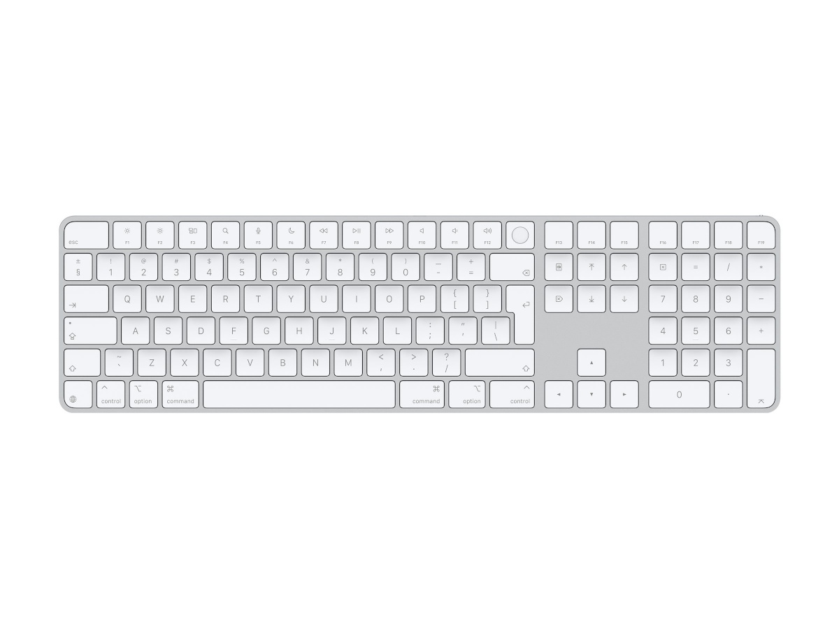 Apple klaviatuur Magic Keyboard with Touch ID and Numeric Keypad | Keyboard | Wireless | English | valge