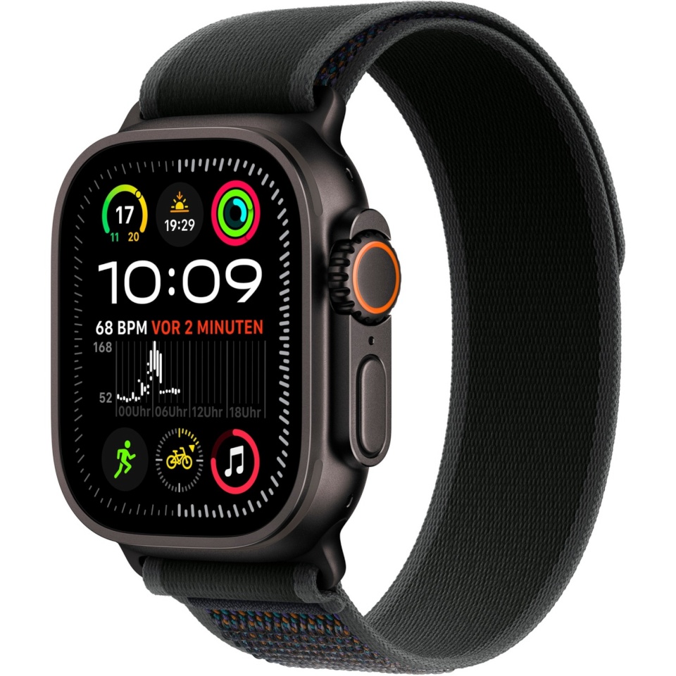 Apple Watch Ultra 2 GPS + Cellular 49mm Black Titanium Case with Black Trail Loop, S/M, must