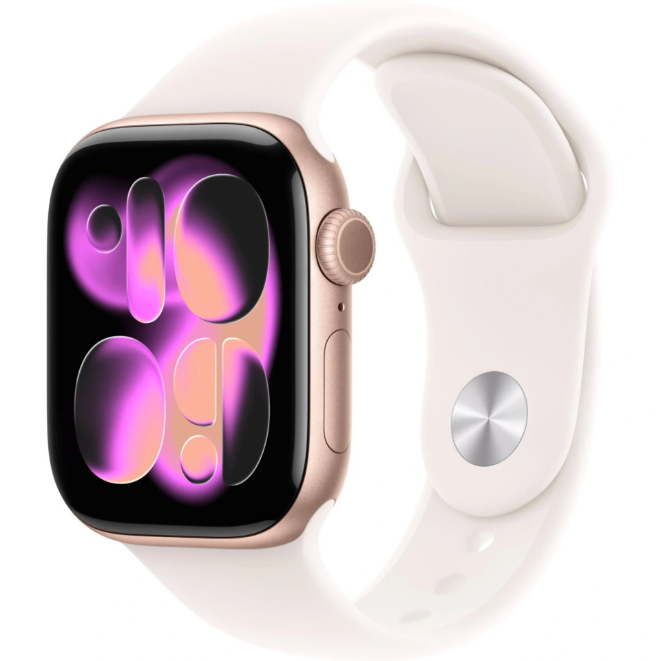 Apple Watch Series 11 42mm GPS + Cellular, S/M, Rose Gold Aluminium, Sport Band, roosa kuld