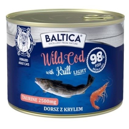 Baltica kassitoit Excellent Wild Cod with Krill Light, 185g