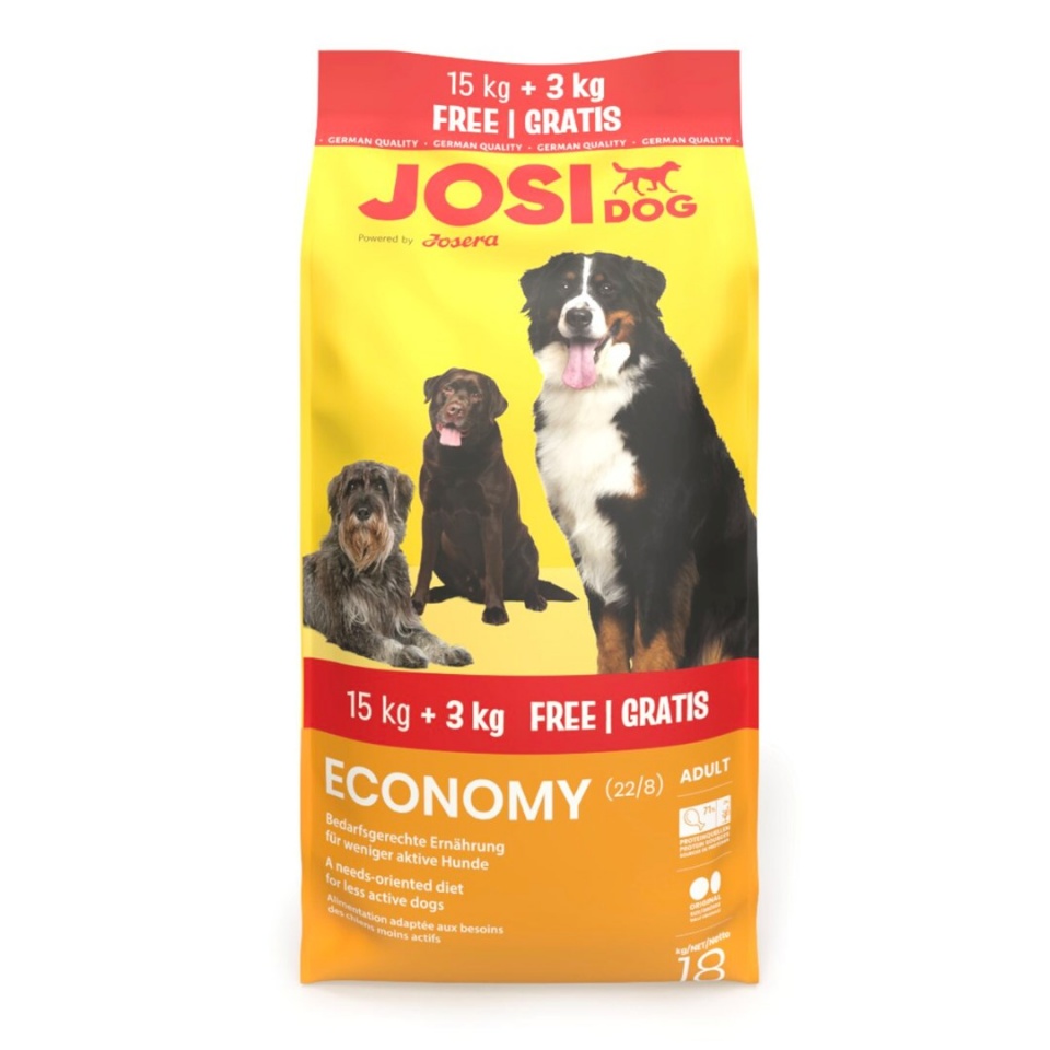 Josera kuivtoit koerale JosiDog Economy, 15kg + 3kg