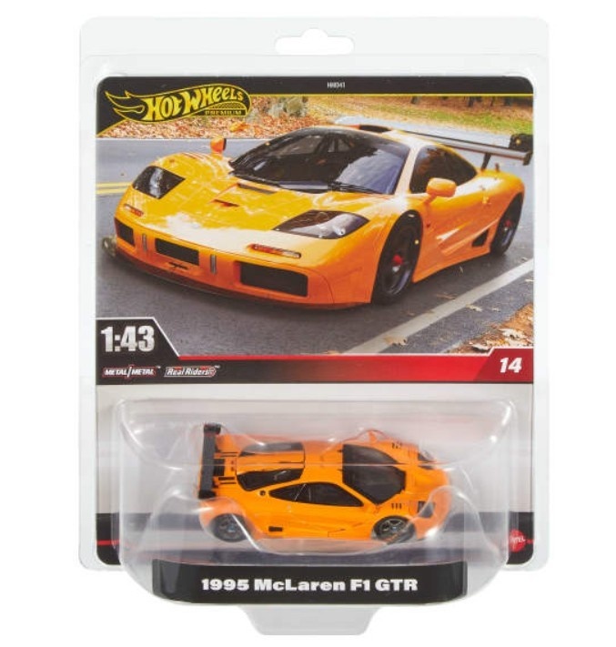 Hot Wheels HWT15 Pojazd PRM 1:43 MCLAREN F1 GT