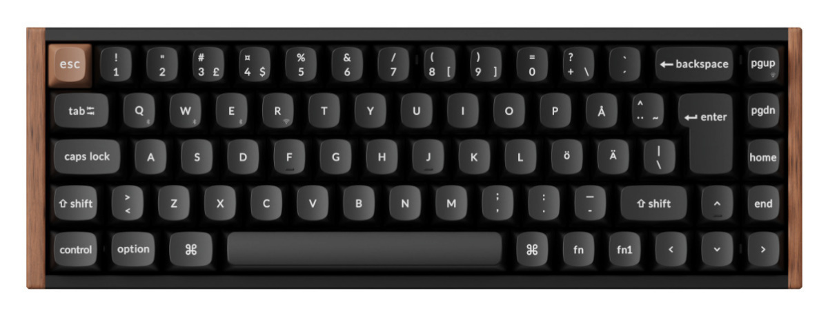 Keychron mänguriklaviatuur K6 HE SE 65% must/puit