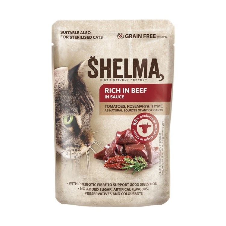 Shelma kassitoit Rich in Beef in Sauce, 85g
