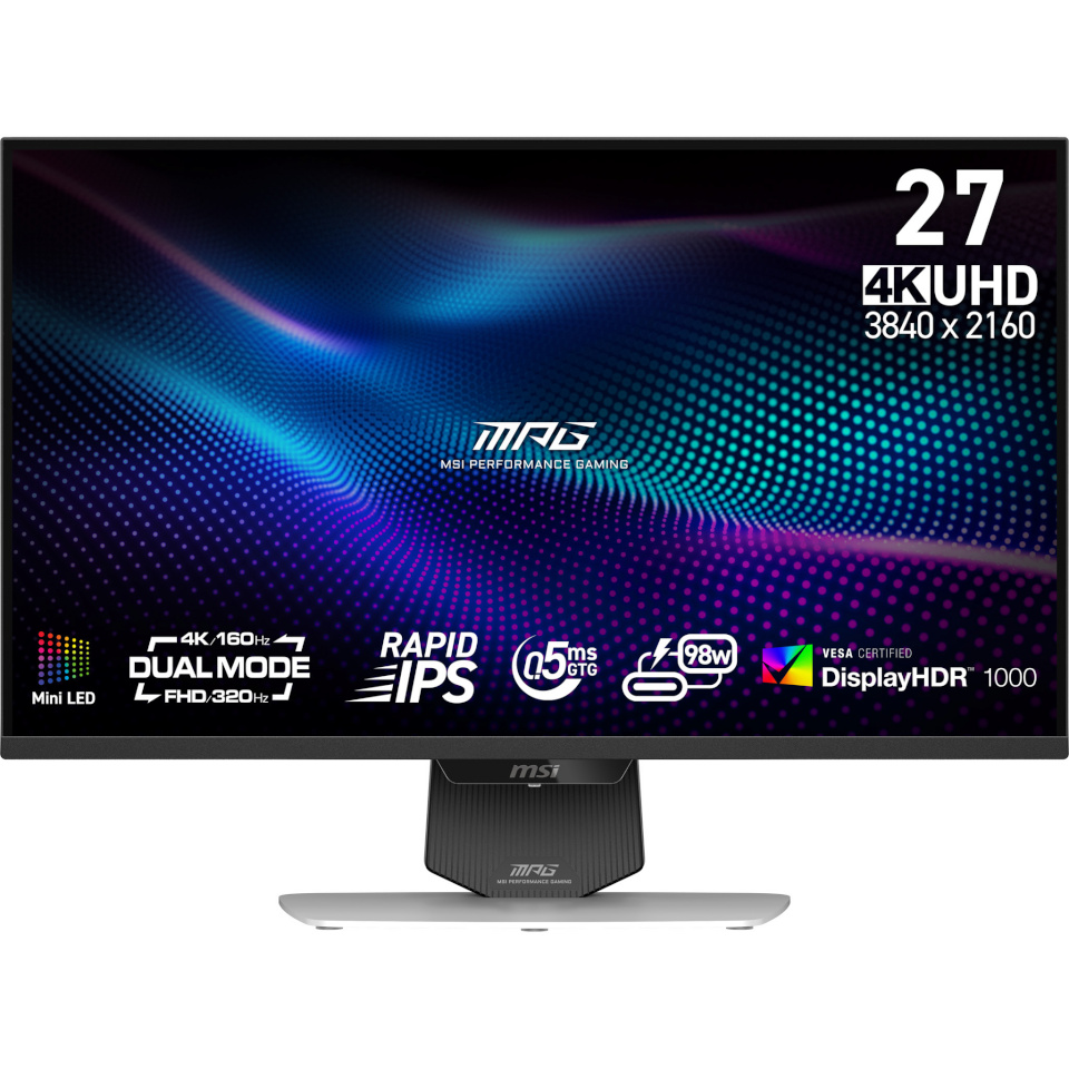 MSI monitor MPG 274URDFW E16M - 320Hz Full HD | 160Hz 4K | Rapid IPS | 27"