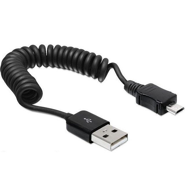 Delock kaabel USB 2.0 AM-BM Micro coiled 20-60cm