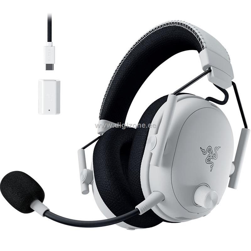 Razer kõrvaklapid BlackShark V3 Pro (valge/must, ANC, 2,4 GHz-Dongle, Bluetooth, USB, 3,5 mm Jack)