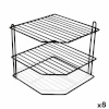 Confortime Nõude riiul Nurgariiul must 22x22x25cm 8 Ühikut