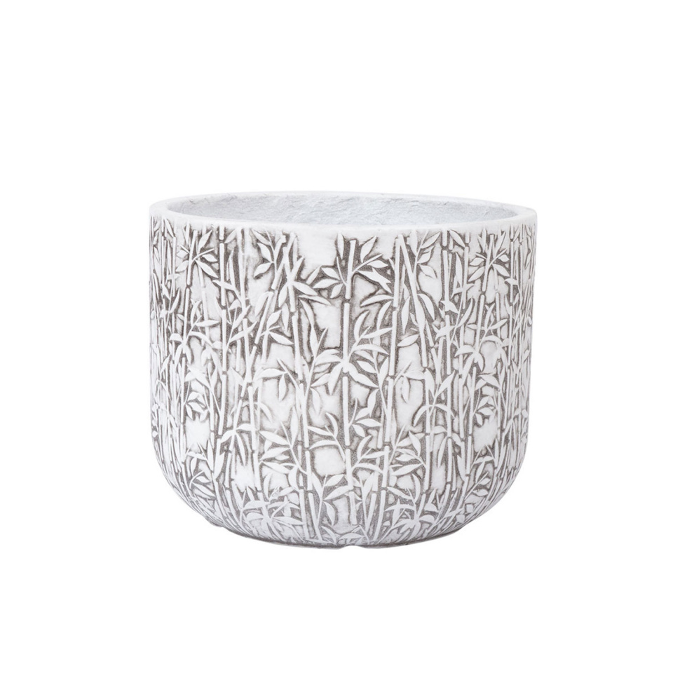 H4Y lillepott LOUNA D30xH24.5cm, valge/hall