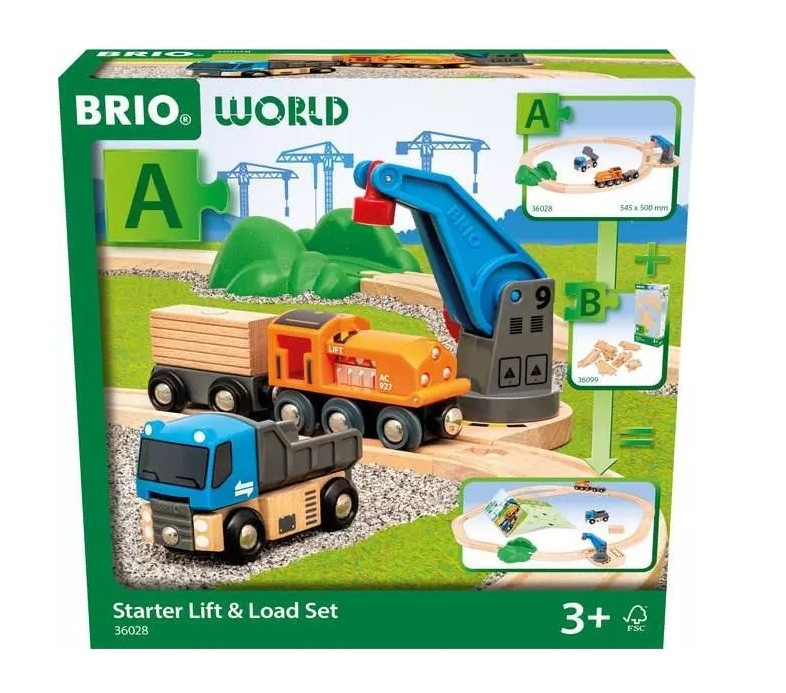 BRIO mänguauto World Starterset Güterzug with Kran A