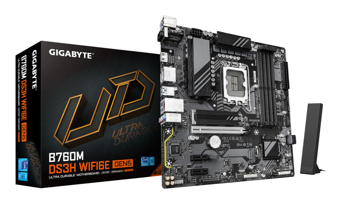 Gigabyte emaplaat B760M DS3H WiFi6e GEN5 B760,LGA1700, mATX DDR5