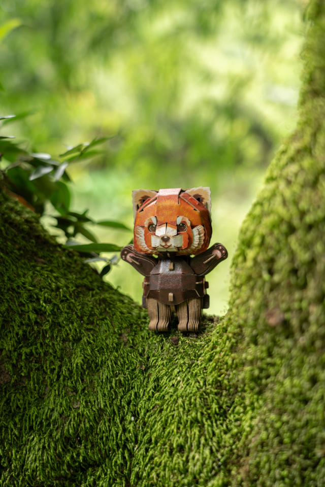 MAKEBUG 3D paberist pusle Punane panda, MB-D-0040